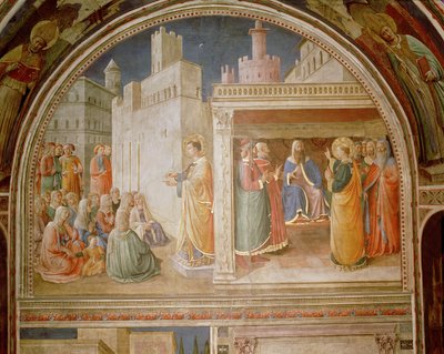 St. Stephen Preaching and St. Stephen Addressing the Council by Fra Angelico